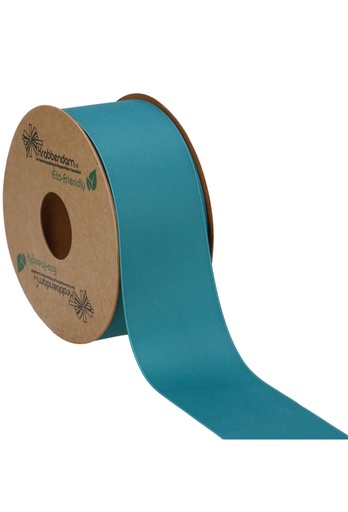 [K1300291] Geschenklint Satijn Dubbel Recycled Pet Petroleum Groen 40mm x20 meter
