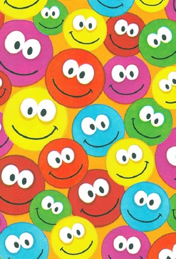 [1310033-50] Geschenkpapier Coated Smileys 50cm x 200meter