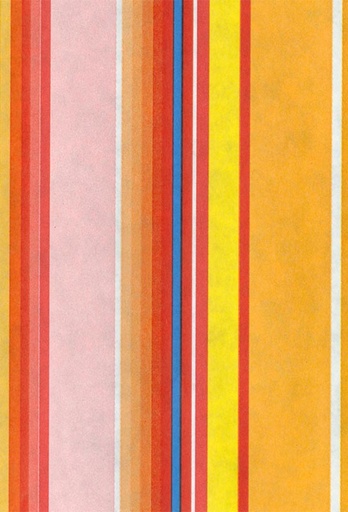 [1310007-70] Geschenkpapier Kraft Wit Colorfull stripes Eco 70cm x 200meter