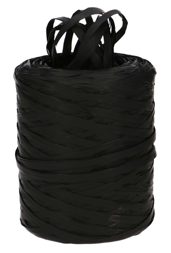 [K1430017] Raffia Linten Trend Zwart 5mm x 200 meter