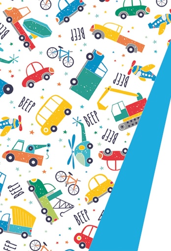 [1310017-30] Geschenkpapier Coated Dubbelzijdig Cars DS 30cm x 200meter