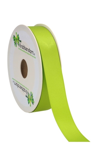 [K1300059] Satijn Dubbel Lint 25mm x 50 meter Mos Groen
