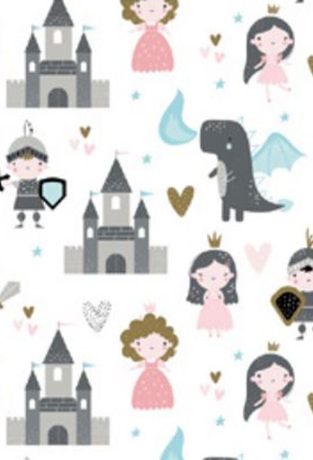 [1310034-70] Geschenkpapier Coated Prins and Prinses 70cm x 200meter