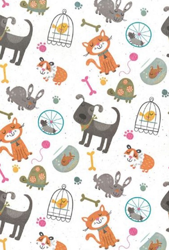 [1310041-30] Geschenkpapier Gras papier Dogs and Cats sugarbeet 30cm x 200meter
