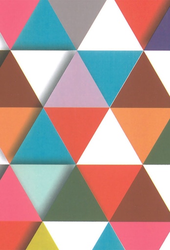 [1310043-50] Geschenkpapier Coated Triangles colorfull 50cm x 200meter