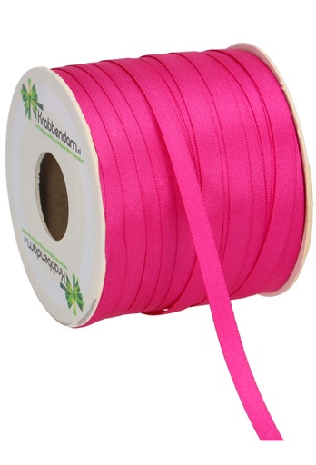 [K1300047] Satijn Dubbel Lint 6mm x 100 meter Fuchsia