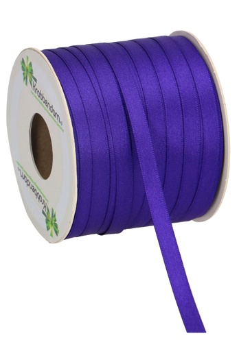 [K1300051] Satijn Dubbel Lint 6mm x 100 meter Donker Paars