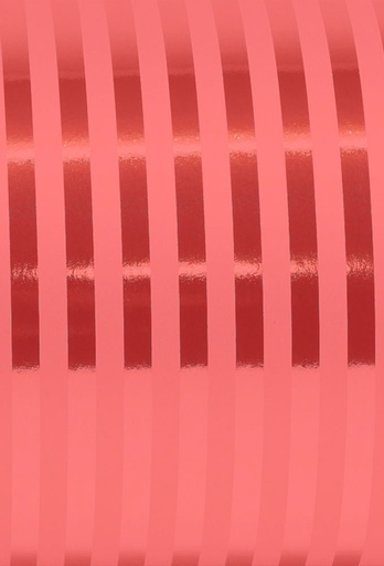 [1310060-50] Geschenkpapier Metallised Stripes red 50cm x 100meter op is op