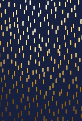 [1310065-30] Geschenkpapier Metallised Blue gold little dashes 30cm x 100meter