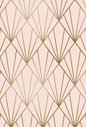[1310070-50] Geschenkpapier Metallised Rose gold art deco 50cm x 100meter