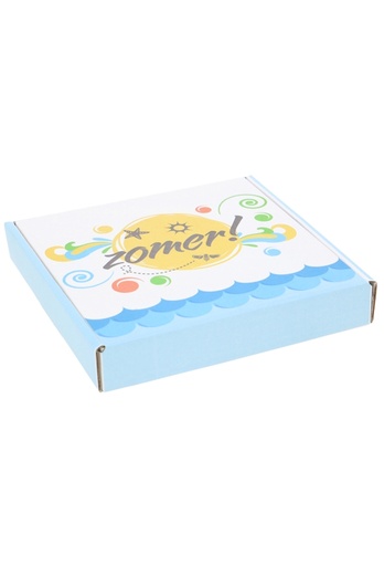 [1920036] Brievenbusdoos Zomer Vierkant 17.5x17.5x2.8cm  10stuks