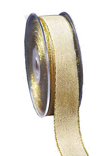 [K1390031] Kadolint Metallic Goud Mat Met Gouden Rand IJzerdraad 25mm x 20meter