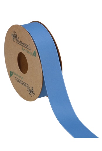 [K1300287] Geschenklint Satijn Dubbel Recycled Pet Petroleum Blauw 25mm x20 meter