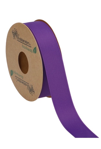 [K1300281] Geschenklint Satijn Dubbel Recycled Pet Paars 25mm x 20 meter