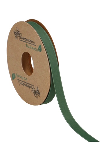 [K1300262] Geschenklint Satijn Dubbel Recycled Pet Donker Groen 10mm x 20 meter