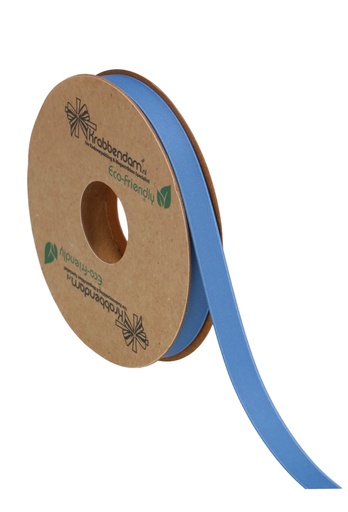 [K1300286] Geschenklint Satijn Dubbel Recycled Pet Petroleum Blauw 10mm x20 meter
