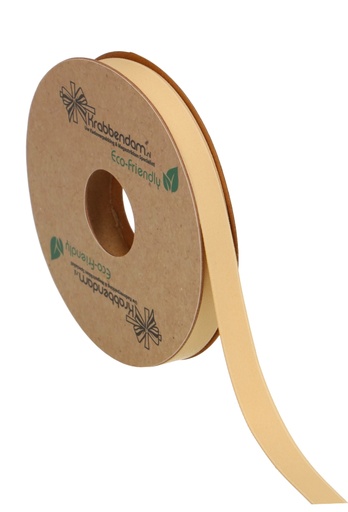 [K1300265] Geschenklint Satijn Dubbel Recycled Pet Goud 10mm x 20 meter
