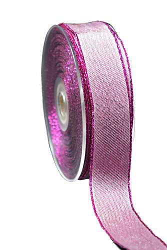 [K1390033] Kadolint Metallic Wit Met Pink Rand IJzerdraad 25mm x 20meter