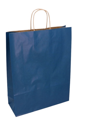 [K1120271] Papieren Draagtas Kassel Met Handvat Kraft Blauw A3 32x12x41cm 50stuk3