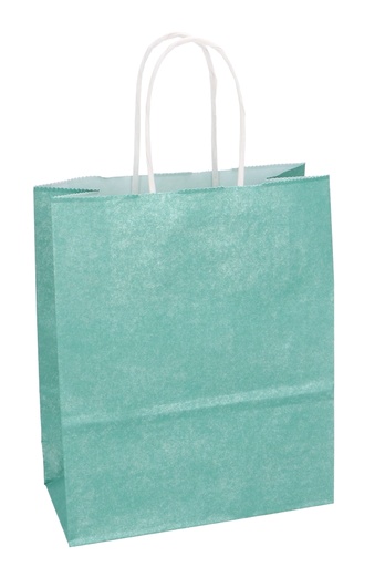 [K1120277] Papieren Draagtas Kassel Met Handvat Salie Groen A5 18x8x22cm