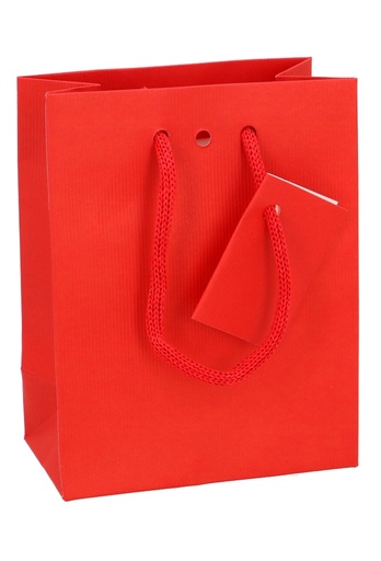 [K1110862] Kadotasjes Praag Line Rood Mat Met Lintgleuf 11.4x6.4x14.6cm 20stuks