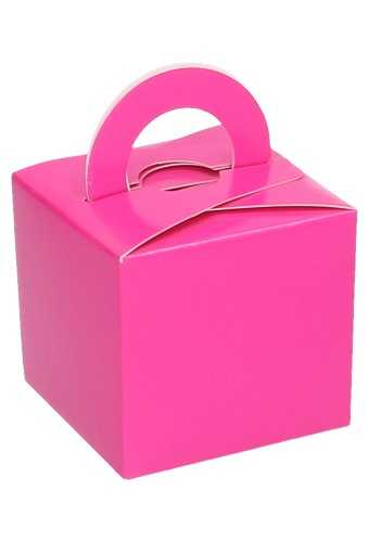 [K1270423] Kubus Geschenkdoosjes Met Hengsel Fuchsia 6.5x6.5x5.5cm 10stuks