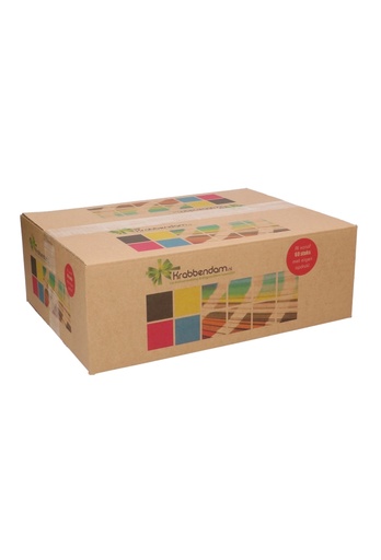 [1910001-KRAFT-P] Geschenkdozen Kraft Digitaal Bedrukt 39x29x13cm 15stuks