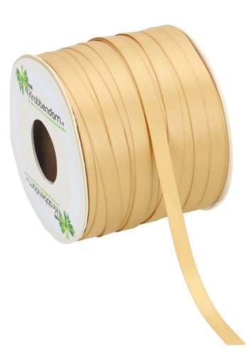 [K1300065] Satijn Dubbel Lint 6mm x 100 meter Goud