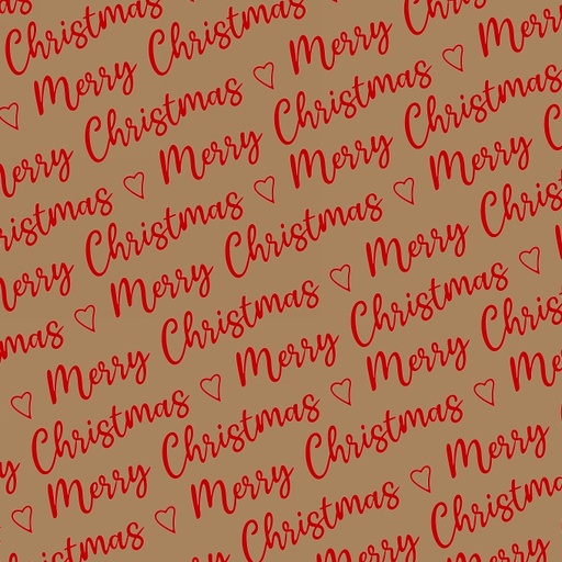 [1051330-50X70] Kerstpapier Kraft Merry Christmas Wishes Kraft Red 50x70cm 250 vellen
