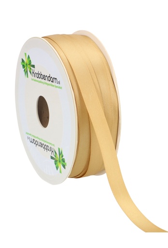 [K1300067] Satijn Dubbel Lint 12mm x 100 meter Goud