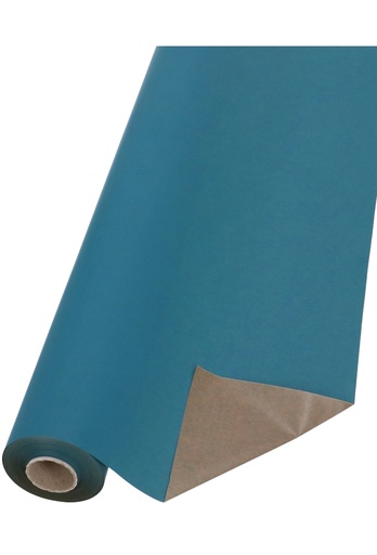[K1060118] Bio Kraftpapier Bruin Kraft Turquoise 70cm x 50meter 65gram