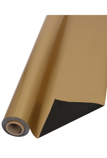 [K1080152] Kadofolie Goud Mat Dubbelzijdig Zwart 70cm x 50meter 40mu