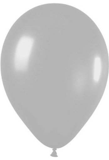 [K178018] Ballonnen Zilver 30cm Latex 50stuks