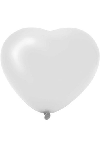 [K178020] Ballonnen Hart Wit 30cm Latex 50stuks