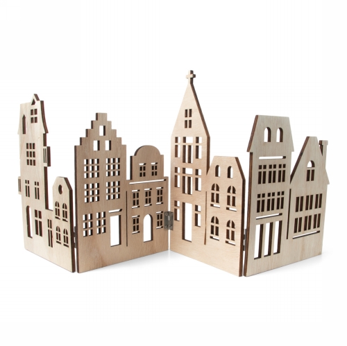 [1681417] Jens Living Houten Dorp Naturel 58x0.5x22cm 1stuks