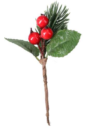 [K1340414] Kado Decoratie Hulsttakje Gelakt & 3 Besjes En Dennetak 8cm 72stuks