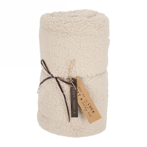 [1681705] Jens Living Teddy Hoodie Taupe 110x110x130cm 1stuks