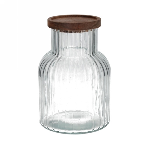 [1681890] Jens Living Voorraadpot Ribbel Large 14x14x20.5cm 1stuks