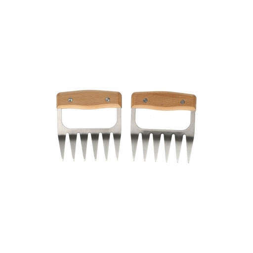 [1681921] Jens Living Bbq Klauwen Woody set van 2stuks 11.5x10.8x2.1cm 1stuks