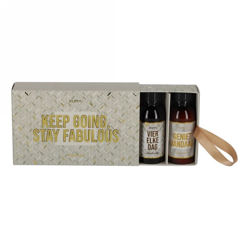 [1681995] Kumai Travelset Keep Going, Stay Fabulous 40ml 3x3x8cm 1stuks