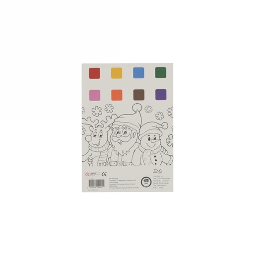 [1682017] Jens Living Kids Waterverfboekje Kerst 17.5x12.5x1cm 1stuks