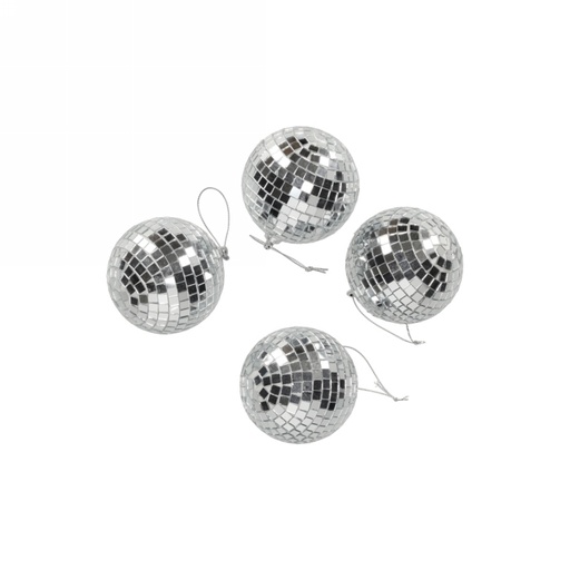 [1682019] Jens Living Discoballen Zilver set van 4stuks 8x8x8cm 1stuks