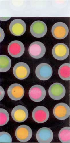 [K1070364] Kadozakjes Black Colour Dots 7x13cm 200stuks