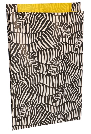 [K1071244] Kadozakjes Zebra Zijvouw 25x4x34cm 100 stuks