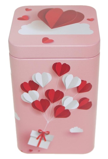 [1630501] Blikken Hartjes 7.2x7.2x10cm 12stuks