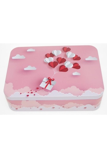 [1630502] Blikken Hartjes 14.2x10.1x3.1cm 12stuks