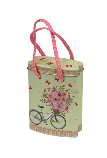 [1630512] Blikken Bike and Flowers 8.6x4.6x12cm 24stuks