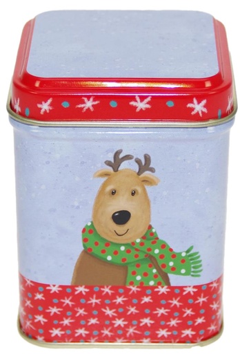 [1630552] Blikken Xmas Rendier 6x6x8cm 24stuks