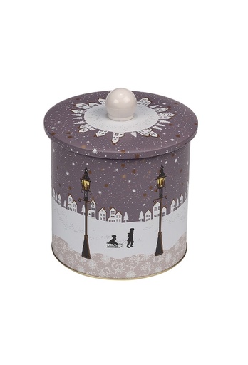 [1630559] Blikken Kerst Nacht doorsnee 13.5x12.5cm 6stuks