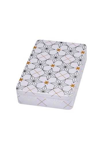 [1630577] Blikken Stars White 18.5x12.5x4cm 12stuks